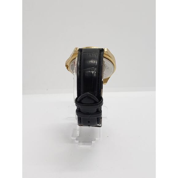 Jessica Carlyle Men's dress watch. Black face, jeweled bevel. 9270 Working watch - Picture 4 of 9